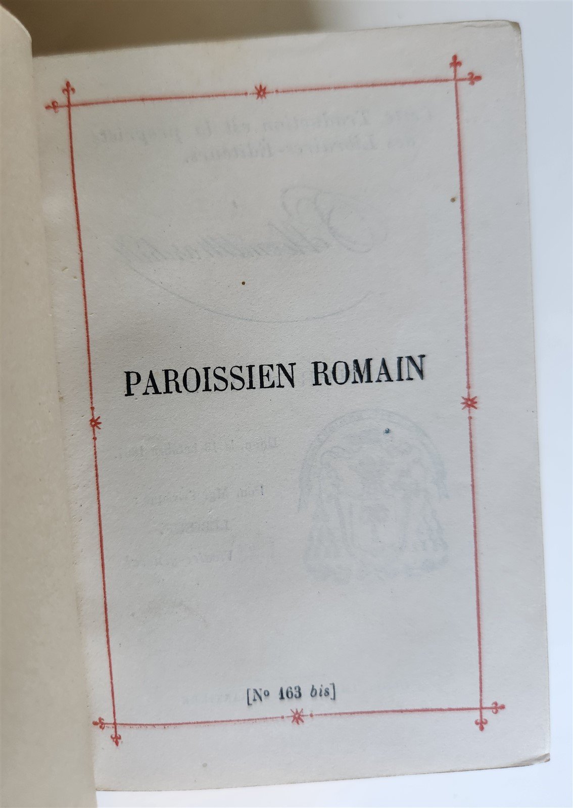 1880s PAROISSIEN ROMAIN antique BEAUTIFUL DECORATION BINDING APPLIED BONE DESIGN