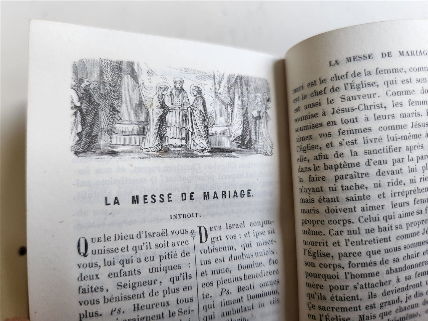 1880s PAROISSIEN ROMAIN antique BEAUTIFUL VELVET BINDING w/ SILVER CROSS CLASP