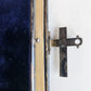 1880s PAROISSIEN ROMAIN antique BEAUTIFUL VELVET BINDING w/ SILVER CROSS CLASP
