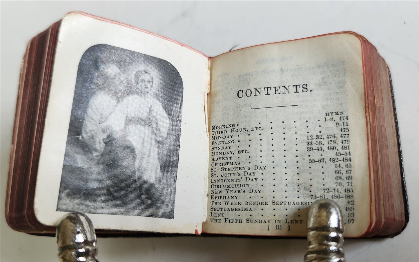 1870s MINIATURE BOOK of COMMON PRAYER in ENGLISH antique