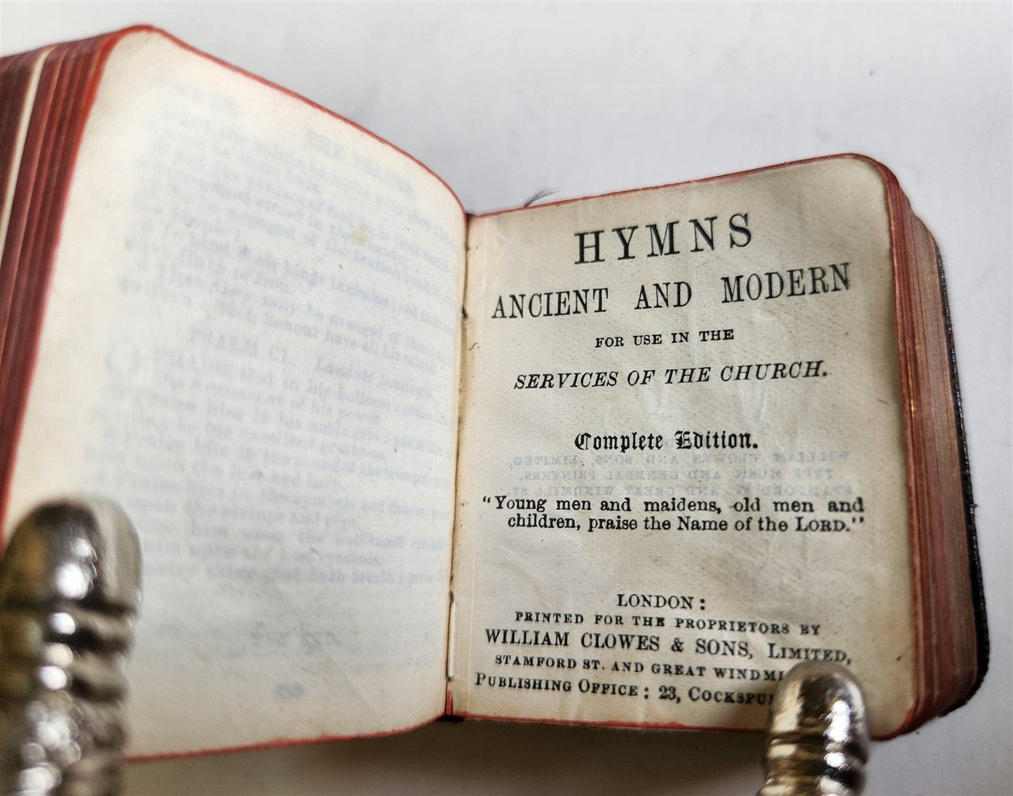 1870s MINIATURE BOOK of COMMON PRAYER in ENGLISH antique
