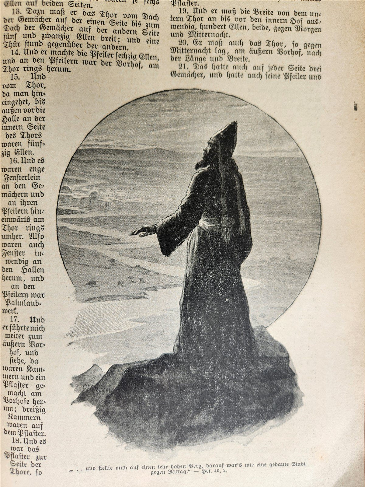 1927 BIBLE in GERMAN 2 VOLS GIFT from Duke of Braunschweig and Luneburg antique