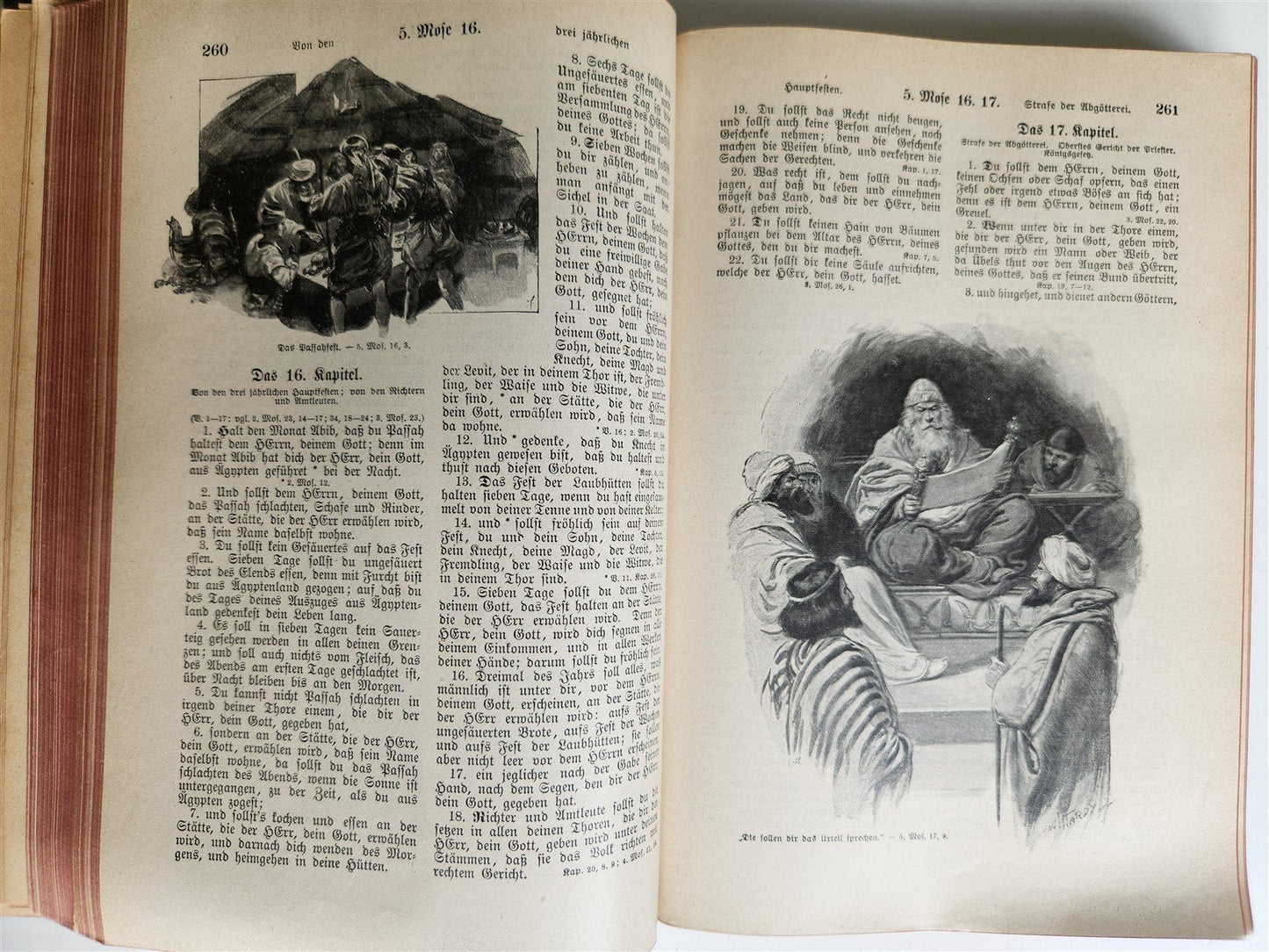 1927 BIBLE in GERMAN 2 VOLS GIFT from Duke of Braunschweig and Luneburg antique