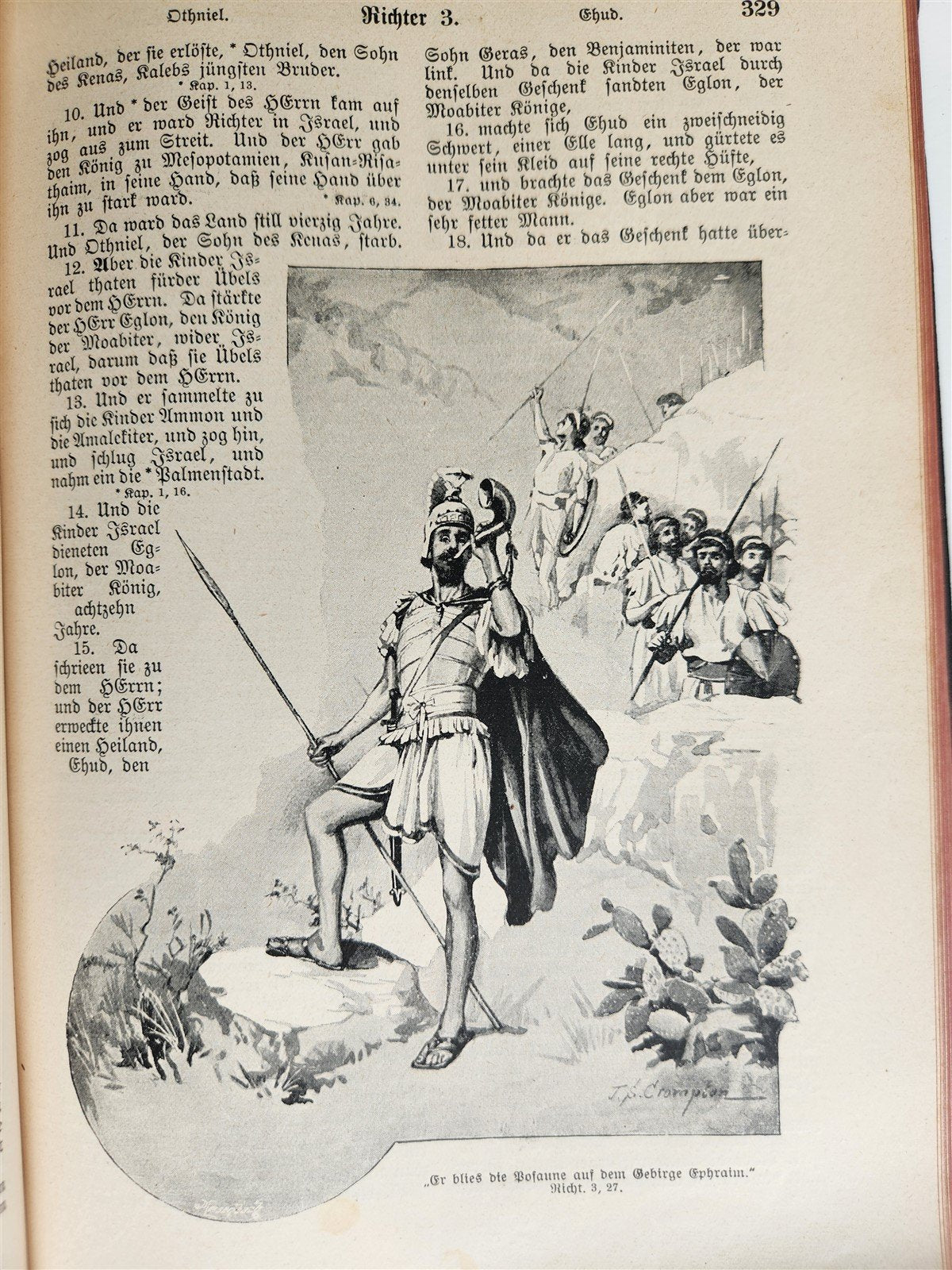 1927 BIBLE in GERMAN 2 VOLS GIFT from Duke of Braunschweig and Luneburg antique