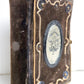 1840s PRAYER BOOK in GERMAN antique VELVET BINDING w/ METAL DECORATIONS