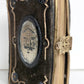 1840s PRAYER BOOK in GERMAN antique VELVET BINDING w/ METAL DECORATIONS