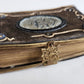 1840s PRAYER BOOK in GERMAN antique VELVET BINDING w/ METAL DECORATIONS