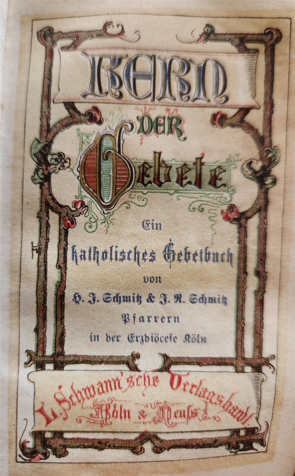 1840s PRAYER BOOK in GERMAN antique VELVET BINDING w/ METAL DECORATIONS