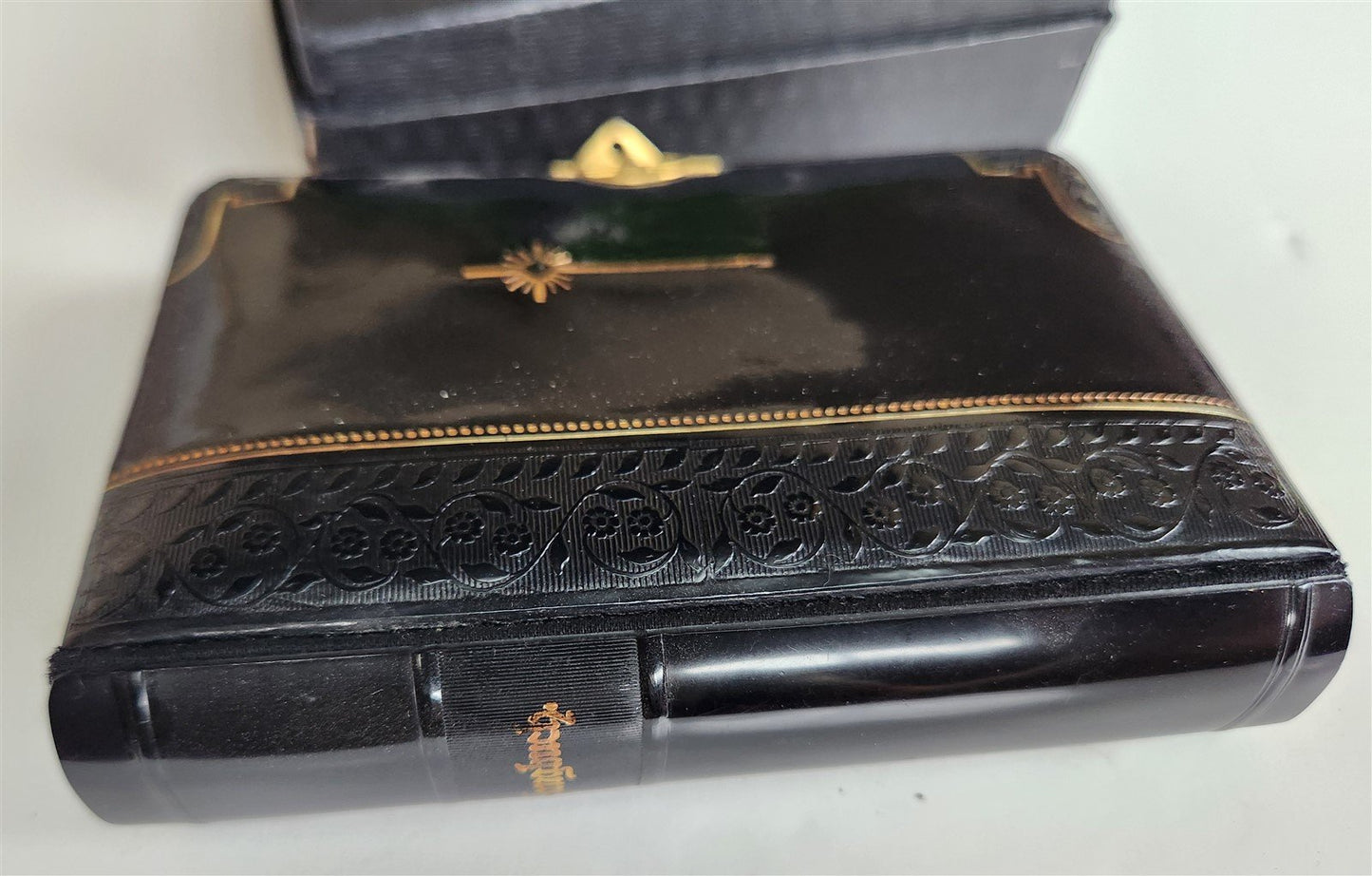 1911 HYMNAL in GERMAN antique DECORATIVE BINDING