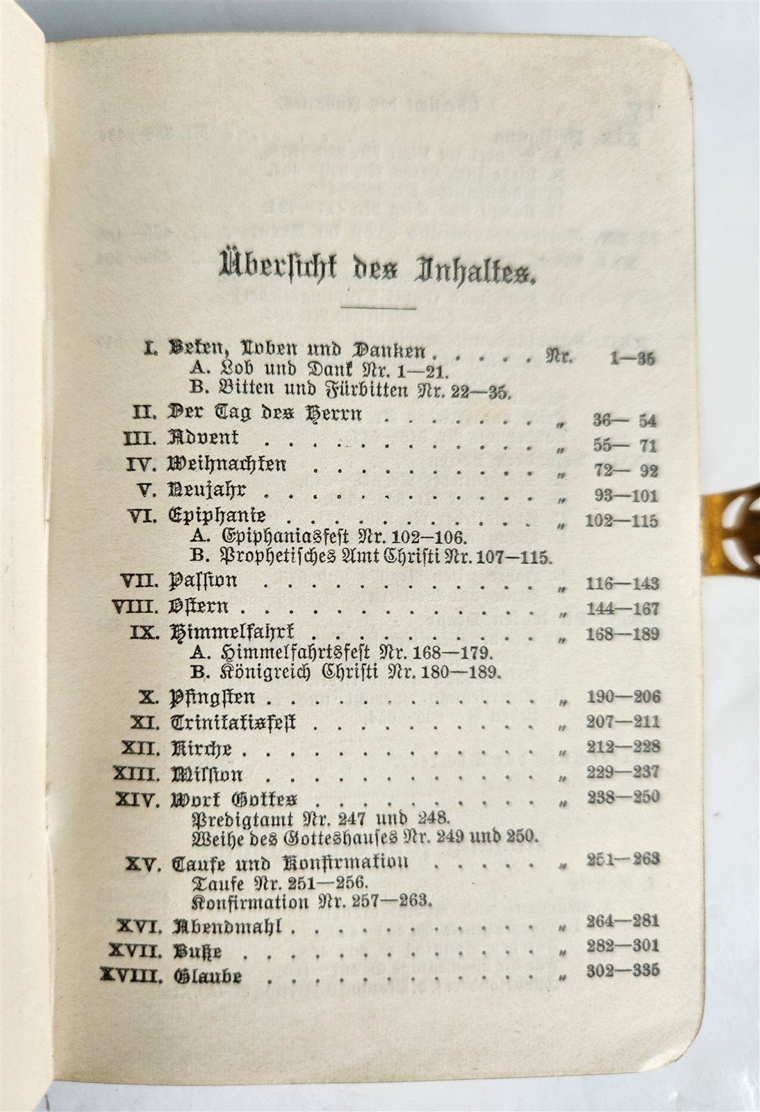 1911 HYMNAL in GERMAN antique DECORATIVE BINDING