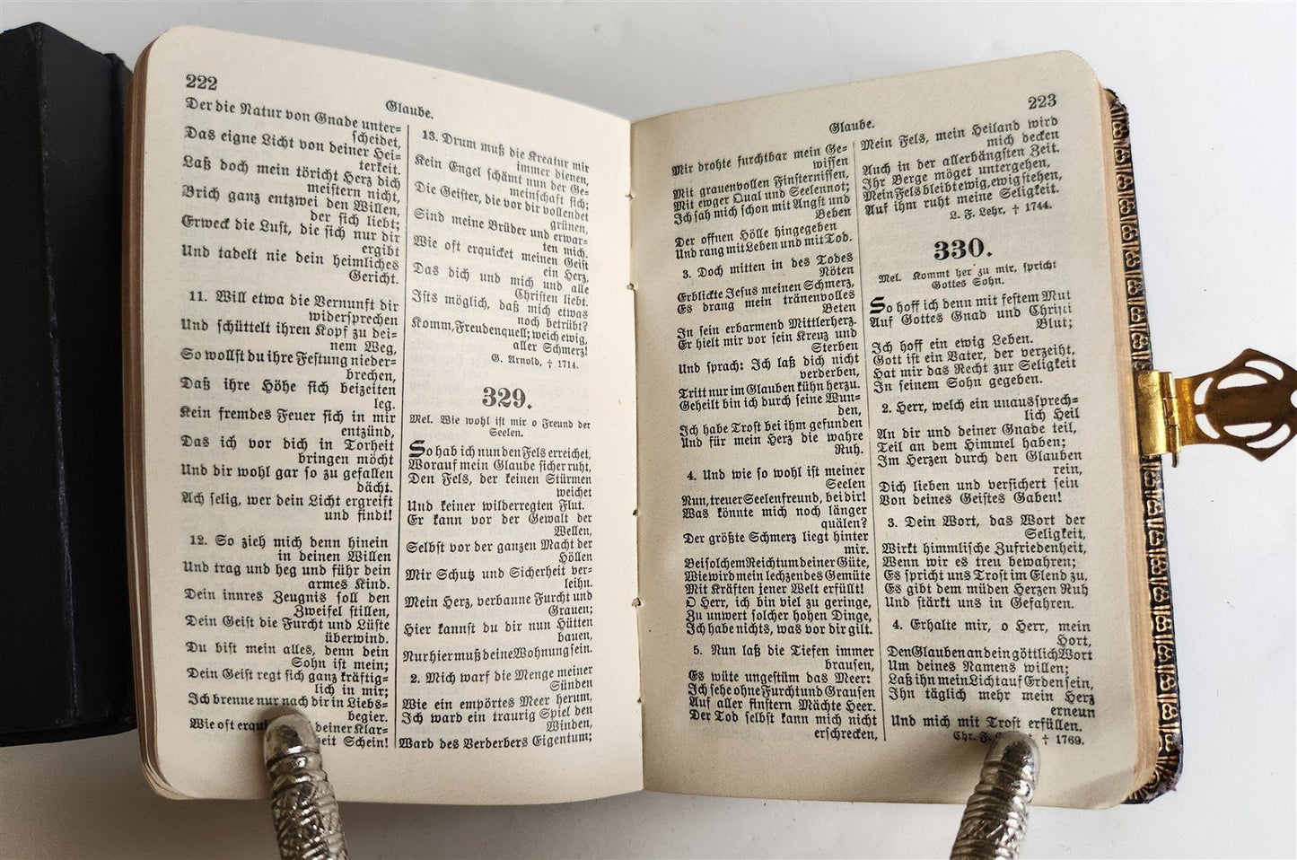 1911 HYMNAL in GERMAN antique DECORATIVE BINDING