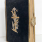1905 HYMNAL in GERMAN antique DECORATIVE VELVET BINDING w/ METAL ORNAMENT