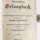 1905 HYMNAL in GERMAN antique DECORATIVE VELVET BINDING w/ METAL ORNAMENT