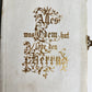 1905 HYMNAL in GERMAN antique DECORATIVE VELVET BINDING w/ METAL ORNAMENT