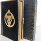 1902 HYMNAL in GERMAN antique DECORATIVE VELVET BINDING w/ METAL EDGES