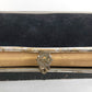 1902 HYMNAL in GERMAN antique DECORATIVE VELVET BINDING w/ METAL EDGES