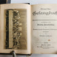 1902 HYMNAL in GERMAN antique DECORATIVE VELVET BINDING w/ METAL EDGES