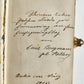 1902 HYMNAL in GERMAN antique DECORATIVE VELVET BINDING w/ METAL EDGES