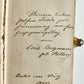 1902 HYMNAL in GERMAN antique DECORATIVE VELVET BINDING w/ METAL EDGES