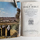 1950s BIBLE in ENGLISH w/ HOLY LAND PHOTOS & MOTHER-OF-PEARL BINDING vintage