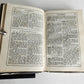 1880s HYMNAL in GERMAN antique DECORATIVE LEATHER BINDING w/ METAL EDGES
