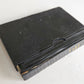 1880s HYMNAL in GERMAN antique DECORATIVE LEATHER BINDING w/ METAL EDGES