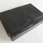 1880s HYMNAL in GERMAN antique DECORATIVE LEATHER BINDING w/ METAL EDGES
