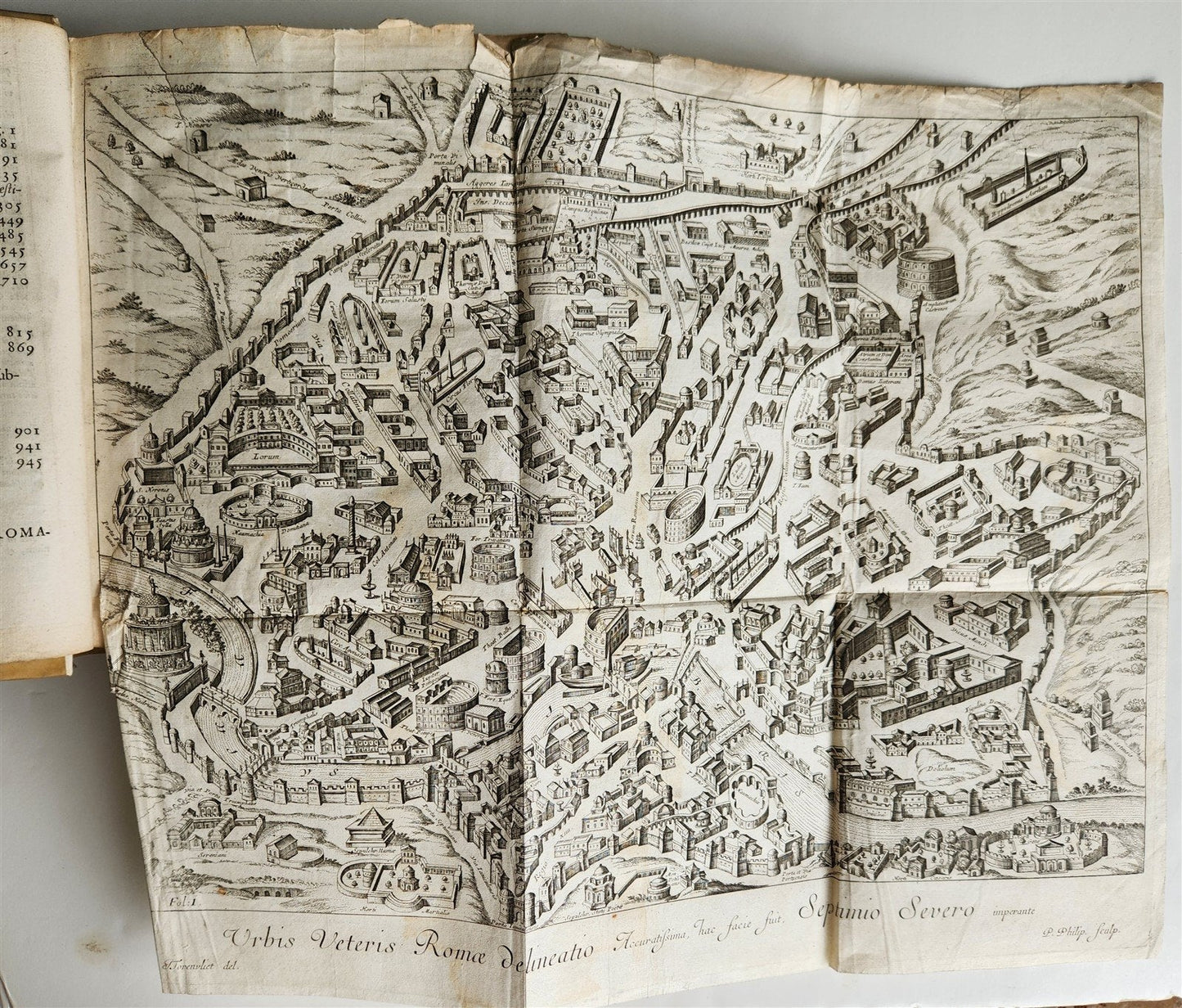 1701 ROMAN ANTIQUITIES by Johannes ROSINUS antique ILLUSTRATED vellum binding