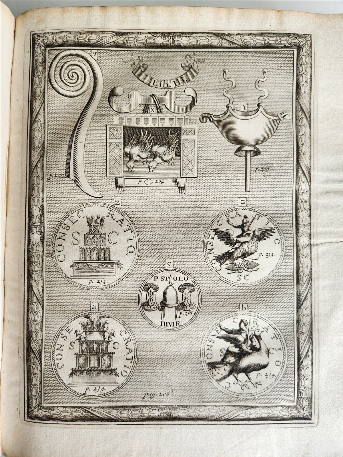 1701 ROMAN ANTIQUITIES by Johannes ROSINUS antique ILLUSTRATED vellum binding