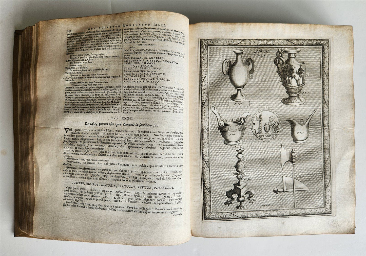 1701 ROMAN ANTIQUITIES by Johannes ROSINUS antique ILLUSTRATED vellum binding