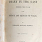 1869 diary in East during tour of Prince & Princess of Wales antique ILLUSTRATED