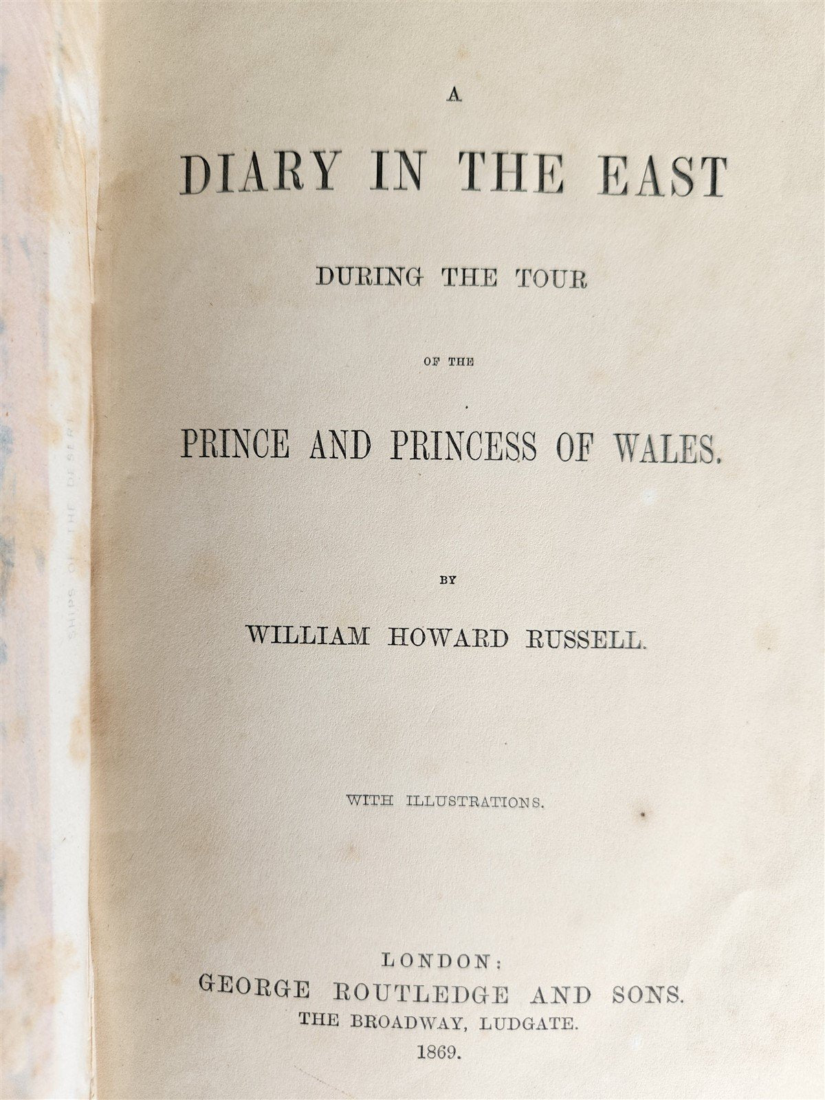 1869 diary in East during tour of Prince & Princess of Wales antique ILLUSTRATED