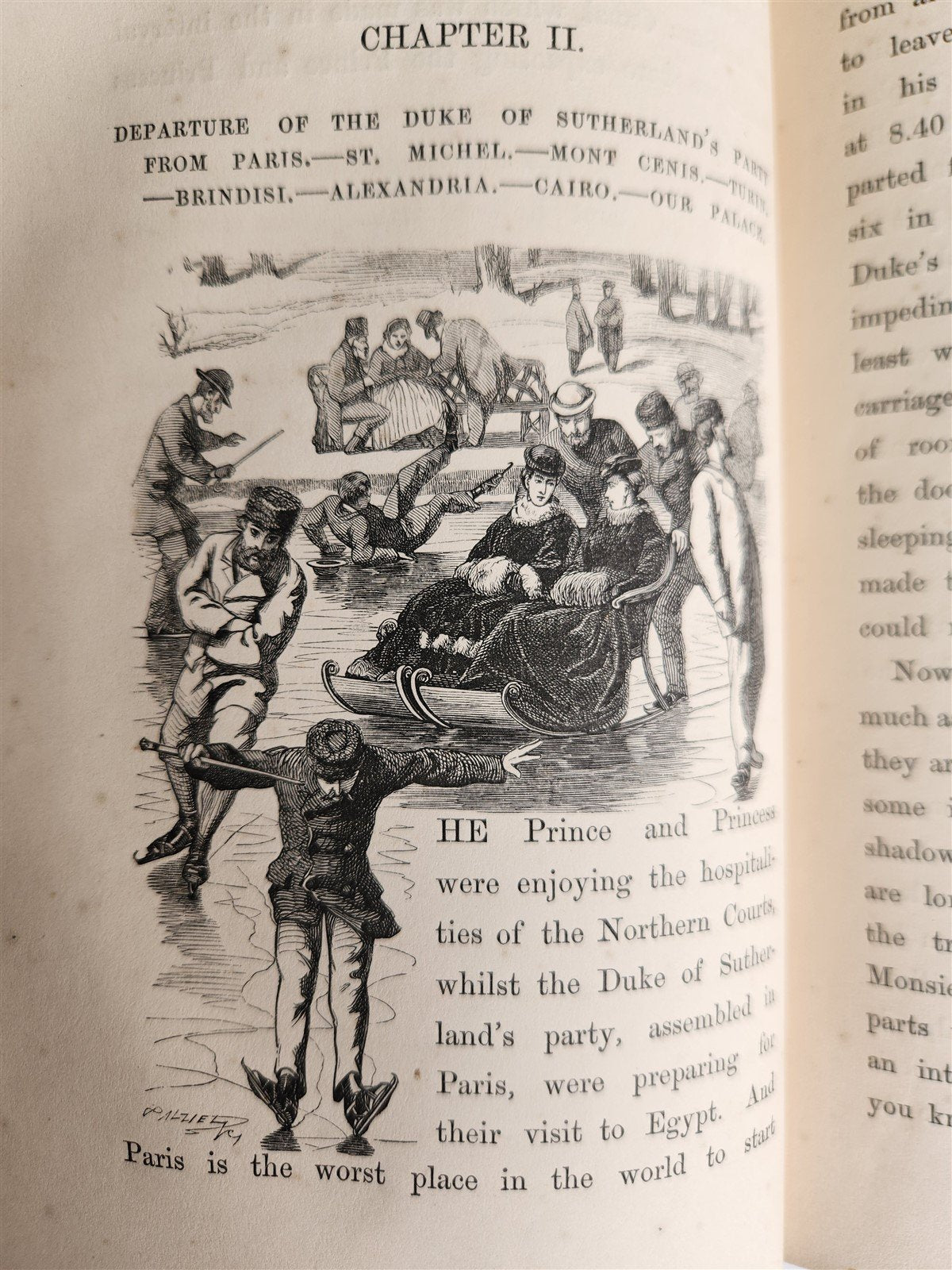1869 diary in East during tour of Prince & Princess of Wales antique ILLUSTRATED