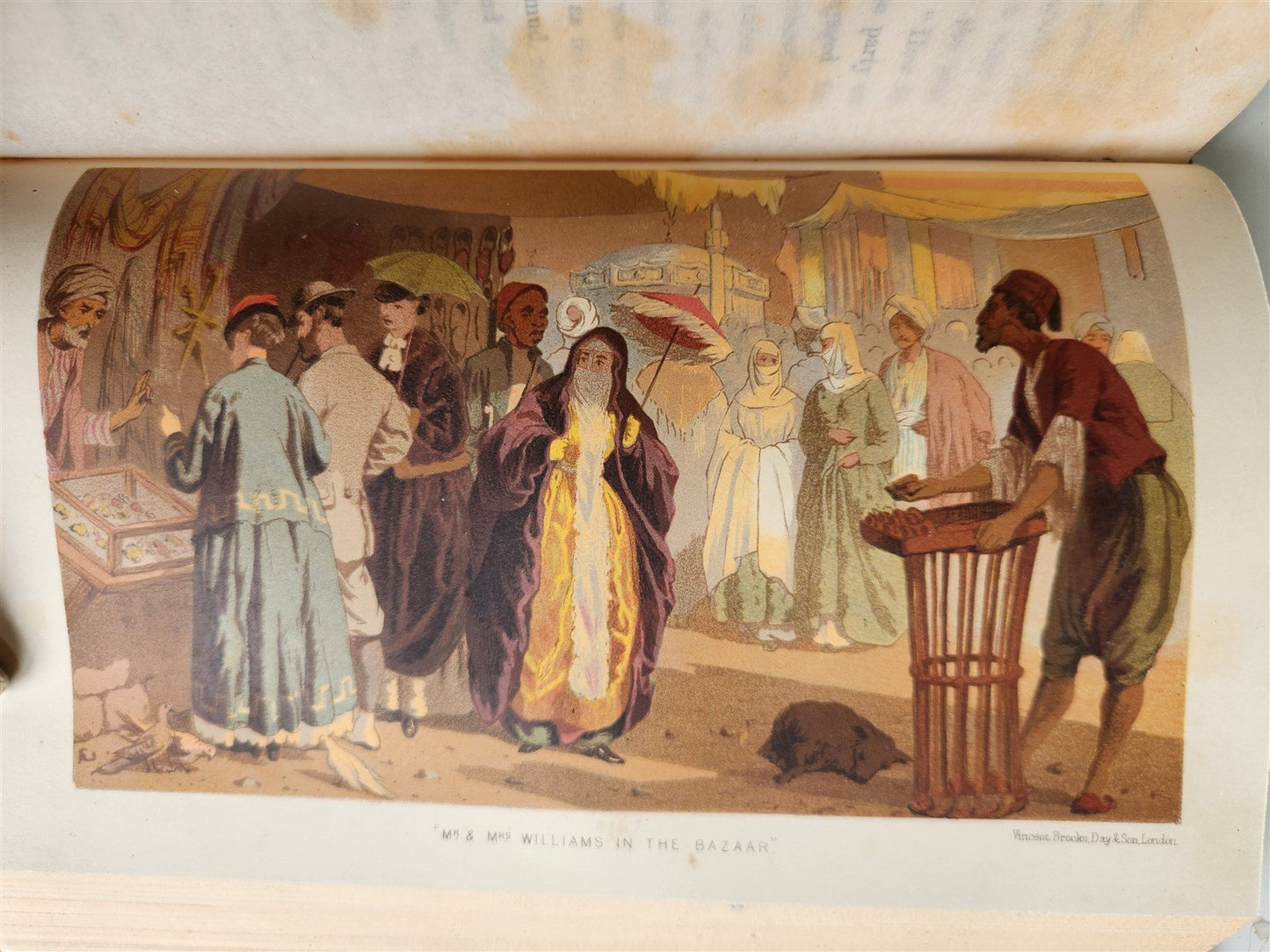 1869 diary in East during tour of Prince & Princess of Wales antique ILLUSTRATED