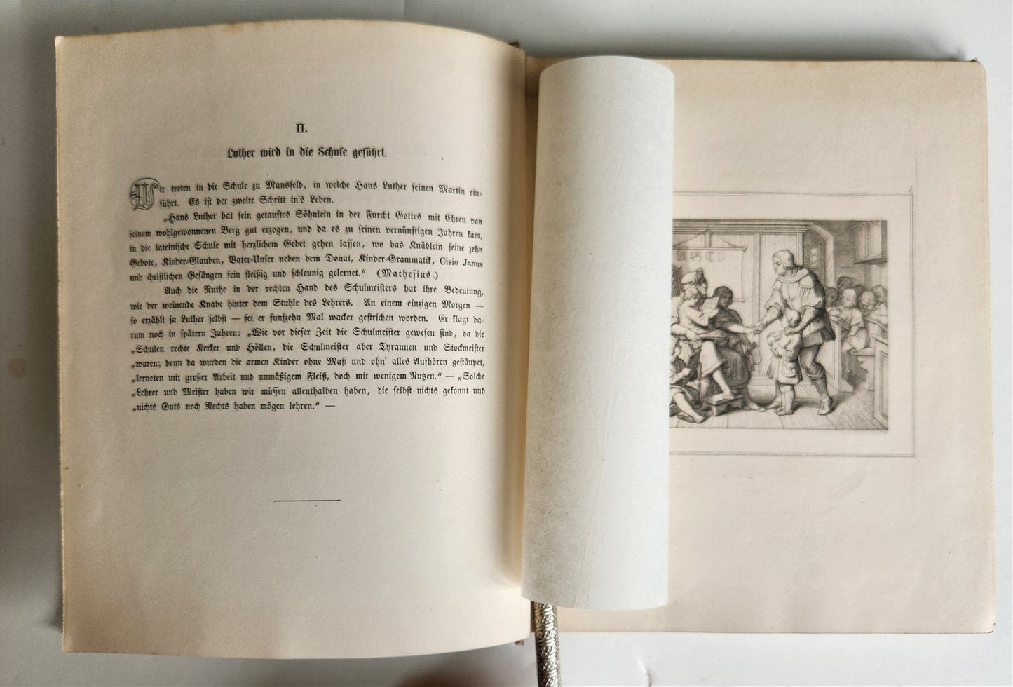 1857 DR. MARTIN LUTHER GERMAN REFORMER antique ILLUSTRATED