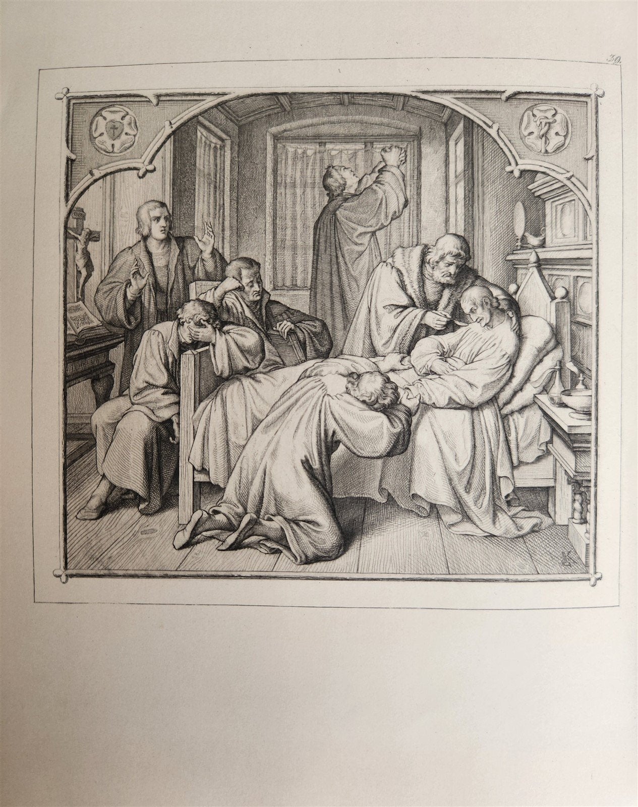 1857 DR. MARTIN LUTHER GERMAN REFORMER antique ILLUSTRATED