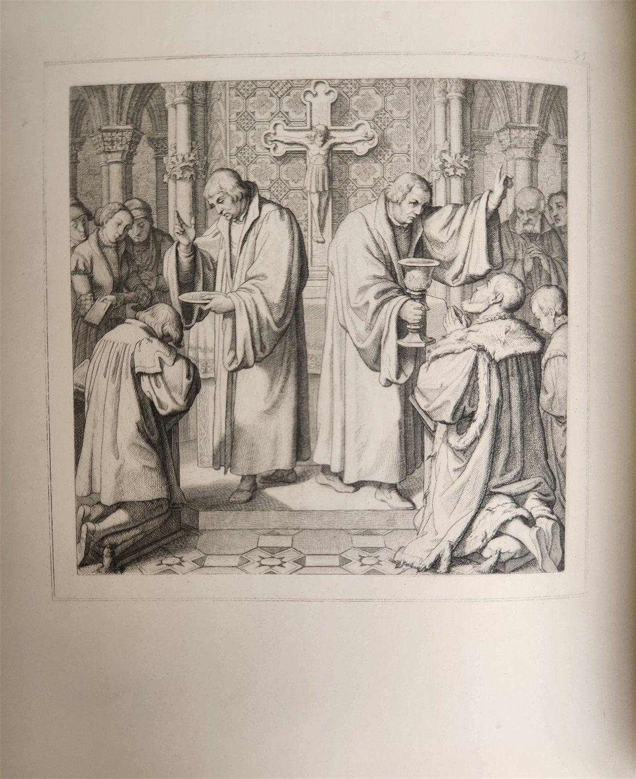 1857 DR. MARTIN LUTHER GERMAN REFORMER antique ILLUSTRATED