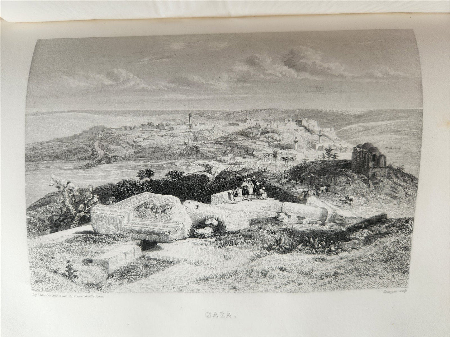 1865 JERUSALEM et la TERRE-SAINTE notes de voyage antique ILLUSTRATED
