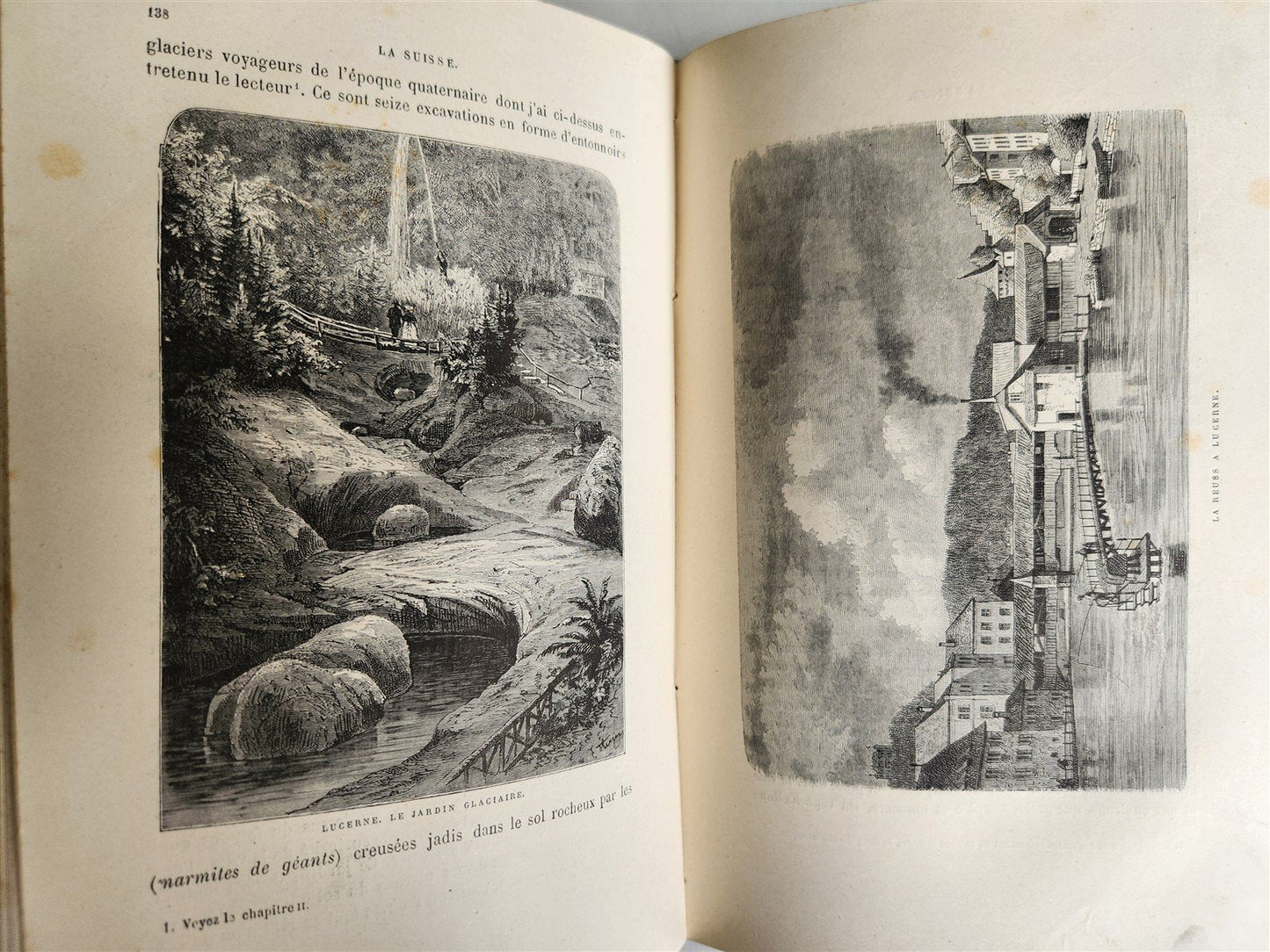 1883 PICTURESQUE SWITZERLAND antique ILLUSTRATED LA SUISSE PITTORESQUE