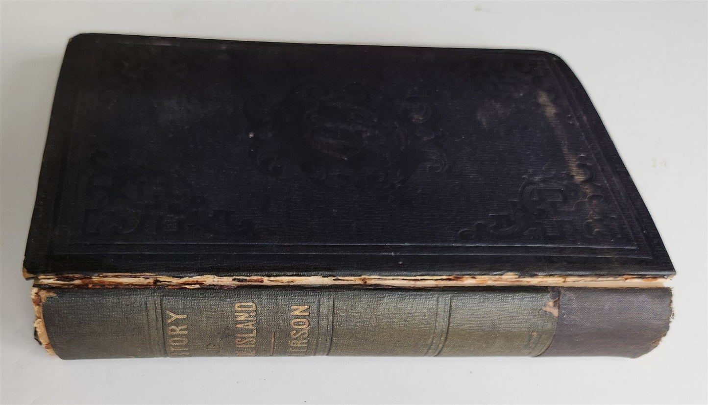 1853 HISTORY of RHODE ISLAND by Rev. Edward Peterson antique AMERICANA