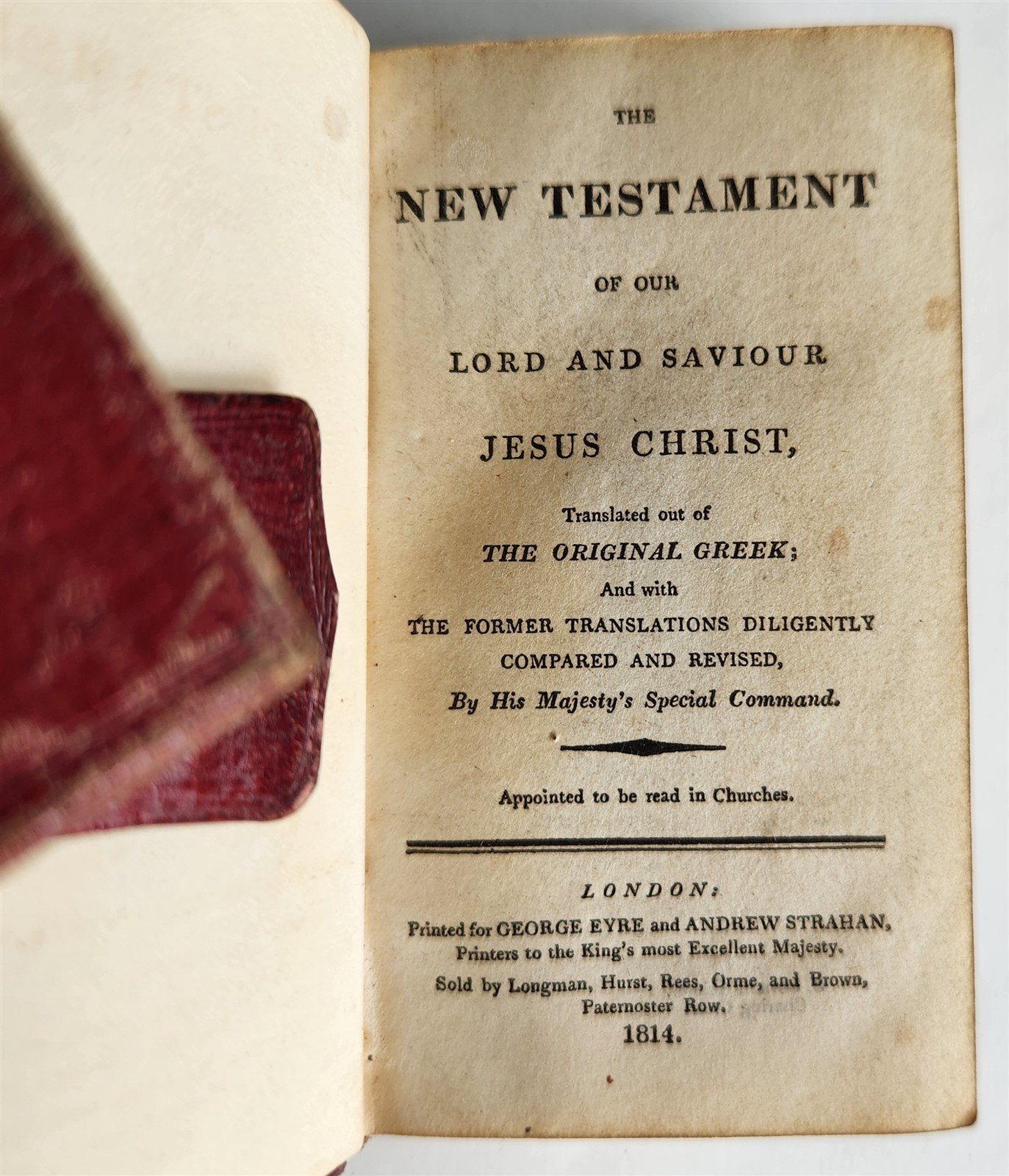 1814-1822 BIBLE in ENGLISH 3 vols. lot WALLET STYLE antique MINIATURE