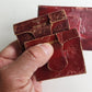 1814-1822 BIBLE in ENGLISH 3 vols. lot WALLET STYLE antique MINIATURE