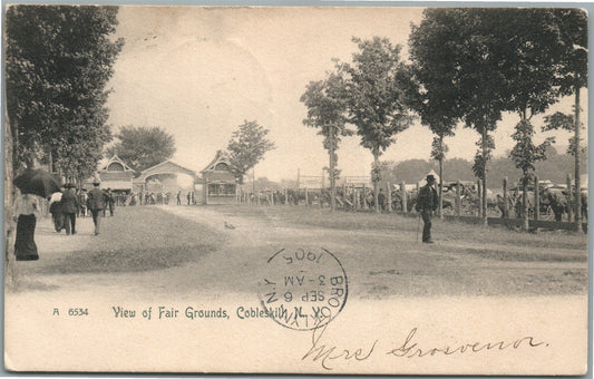 COBLESKILL NY FAIR GROUNDS ANTIQUE POSTCARD