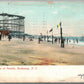 ROCKAWAY NY BATHING AT SEASIDE ANTIQUE POSTCARD