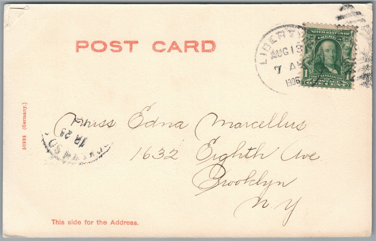 LIBERTY NY YE LANCASHIRE INN ANTIQUE POSTCARD