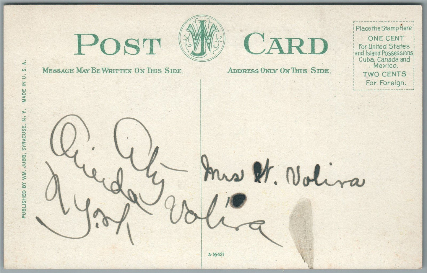 ONEIDA NY MAIN STREET ANTIQUE POSTCARD