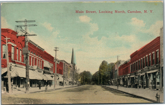 CAMDEN NY MAIN STREET ANTIQUE POSTCARD