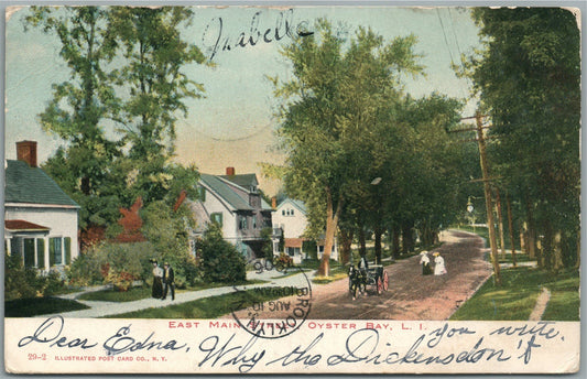 OYSTER BAY LI NY EAST MAIN STREET ANTIQUE POSTCARD