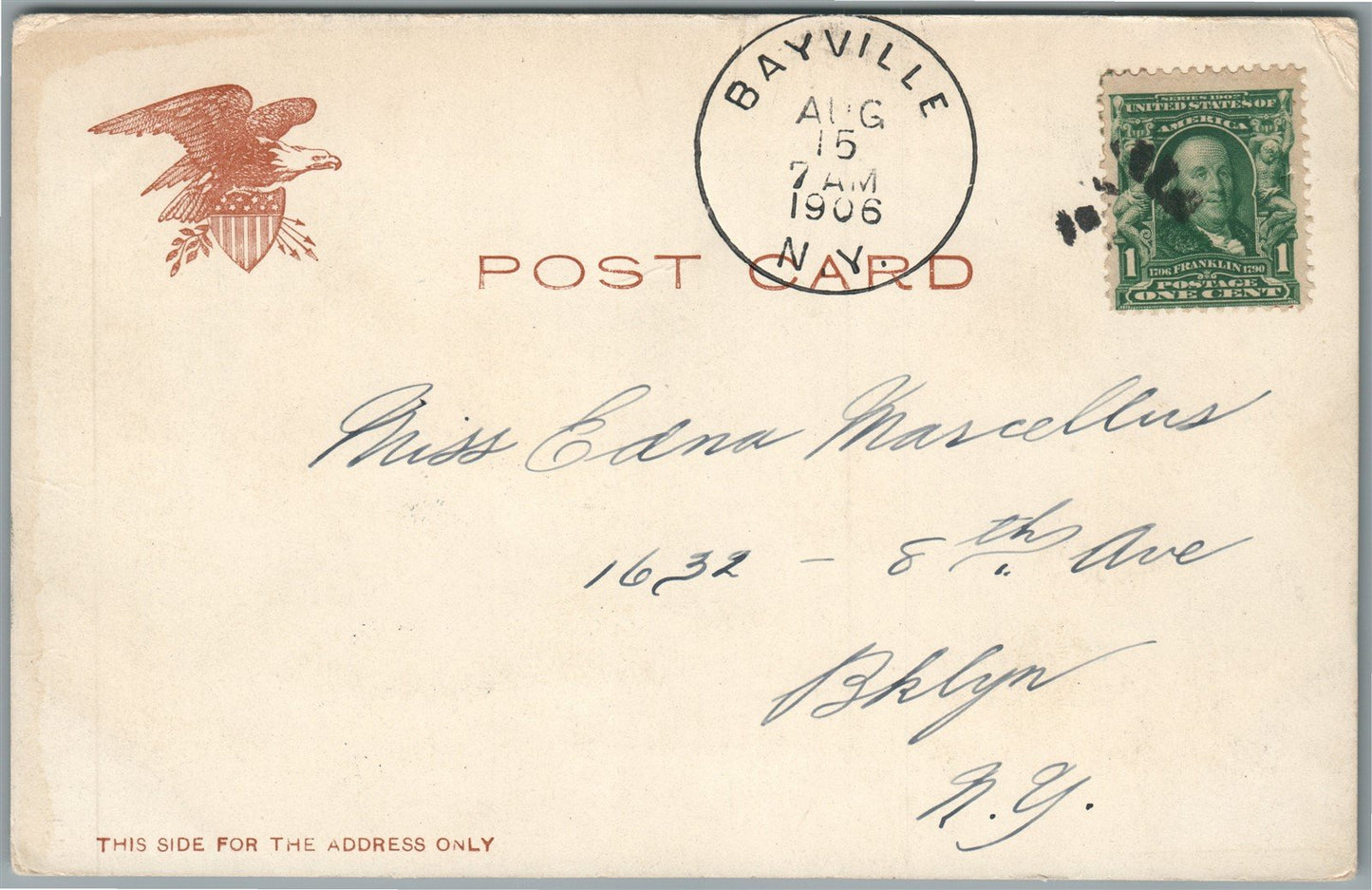 GLEN COVE LI NY RED SPRING LANE in WINTER ANTIQUE POSTCARD