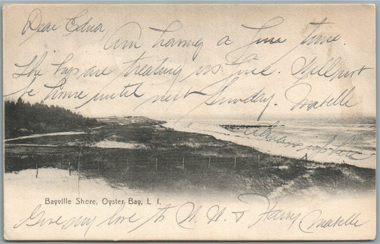 OYSTER BAY LI NY BAYVILLE SHORE ANTIQUE POSTCARD